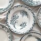 6 mismatched Saint Amand ironstone soup plates