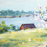 Swedish spring, oil on plate, 35 x 27cm