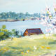 Swedish spring, oil on plate, 35 x 27cm