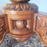 Napoleon III octagonal centre table in marquetry walnut.