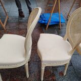 Beautiful set of six antique Louis XVI style chairs