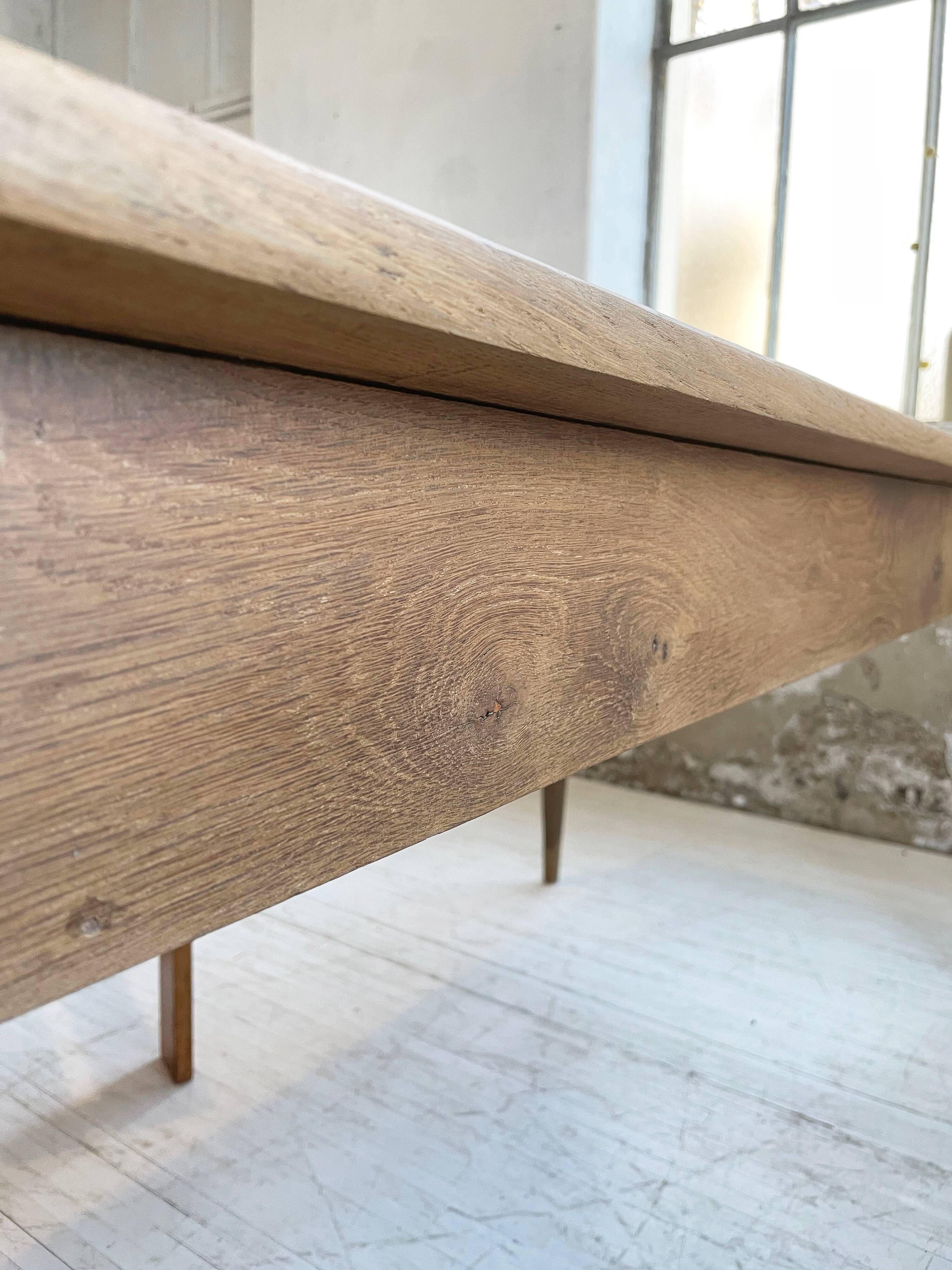 2m oak farm table