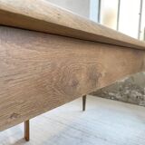 2m oak farm table
