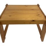 Vintage coffee table pinewood minimalist 1970s