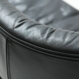 Bull sofa in grey leather by Gianfranco Frattini for Cassina 1987