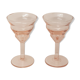 Duo de verres à liqueur rose