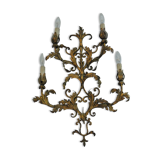 Applique murale metal doré