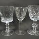 Set de 6 anciens verres à pied dépareillés