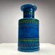 Rimini Blue Terracotta Ceramic Vase attributed to Aldo Londi for Bitossi, Italy, 1960s