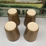 4 Mazagrans in stoneware made in France