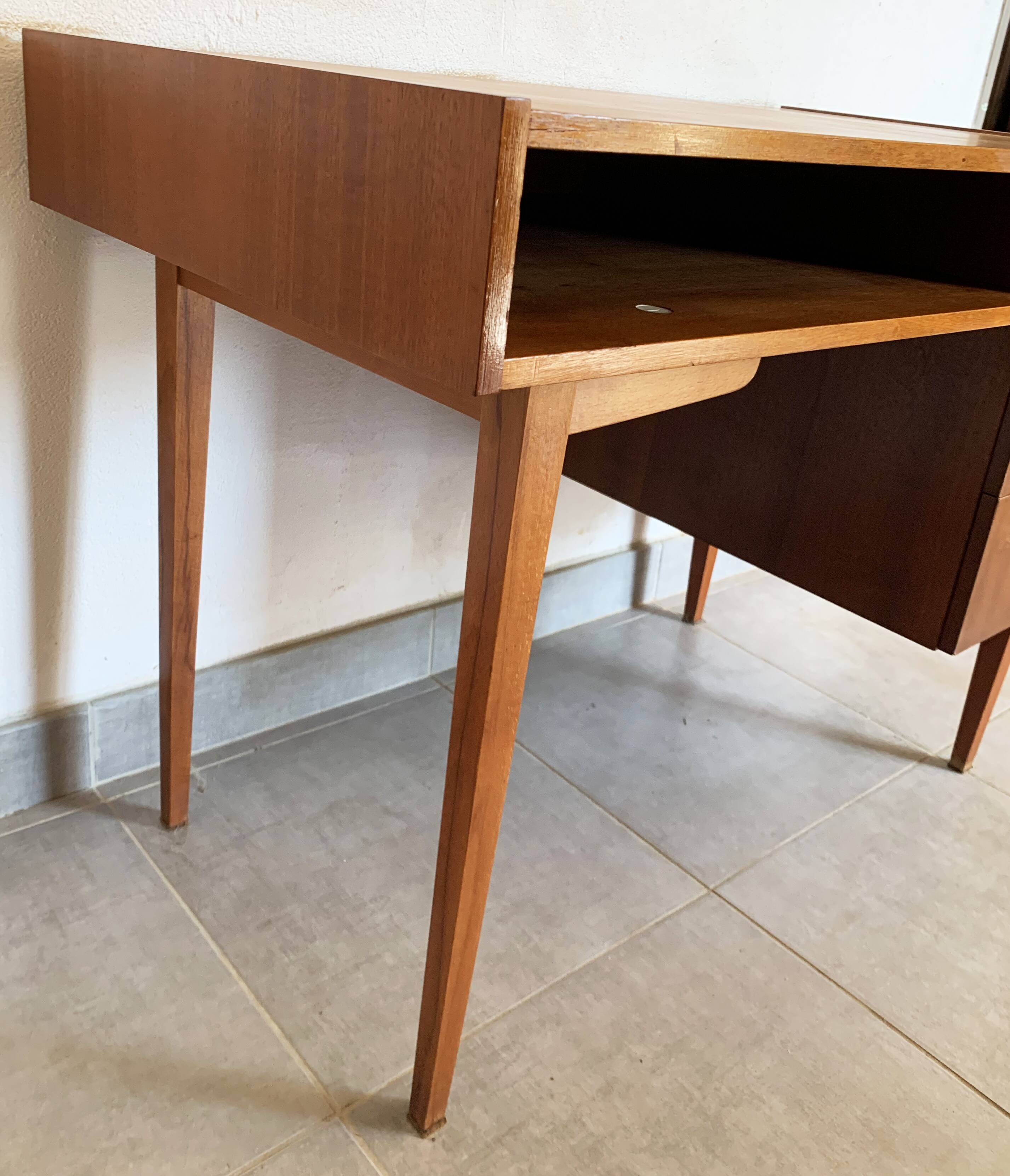 Vintage Scandinavian teak desk, year 60