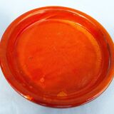 Orange planter and saucer