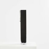 Art Deco vase in black and white opaline glass Anatole Riecke 1939