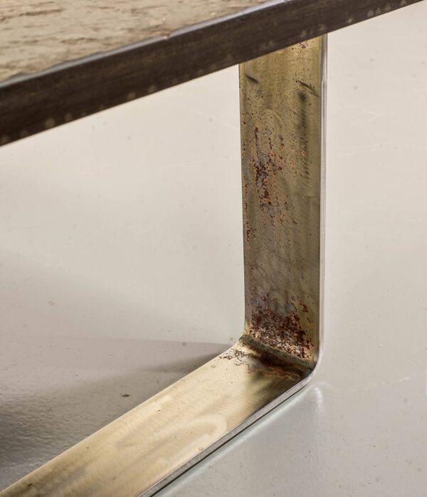 Table basse carrée en pierre d'ardoise de la collection Ardesia, style Pia Manu, années 1960