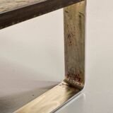 Ardesia Collection Square Slate Stone Coffee Table in Pia Manu Style, 1960s