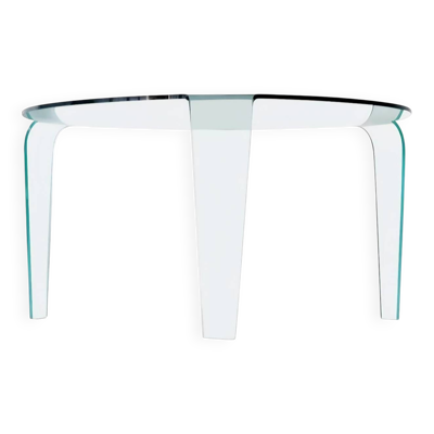 Table tripode en verre Fiam pour Roche Bobois