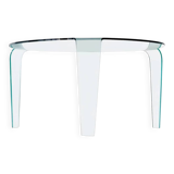 Fiam for Roche Bobois large vintage tripod glass table