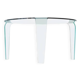 Table tripode en verre Fiam pour Roche Bobois