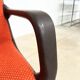 Visitor chair Charles Pollock for Comforto — orange wool, 1970s