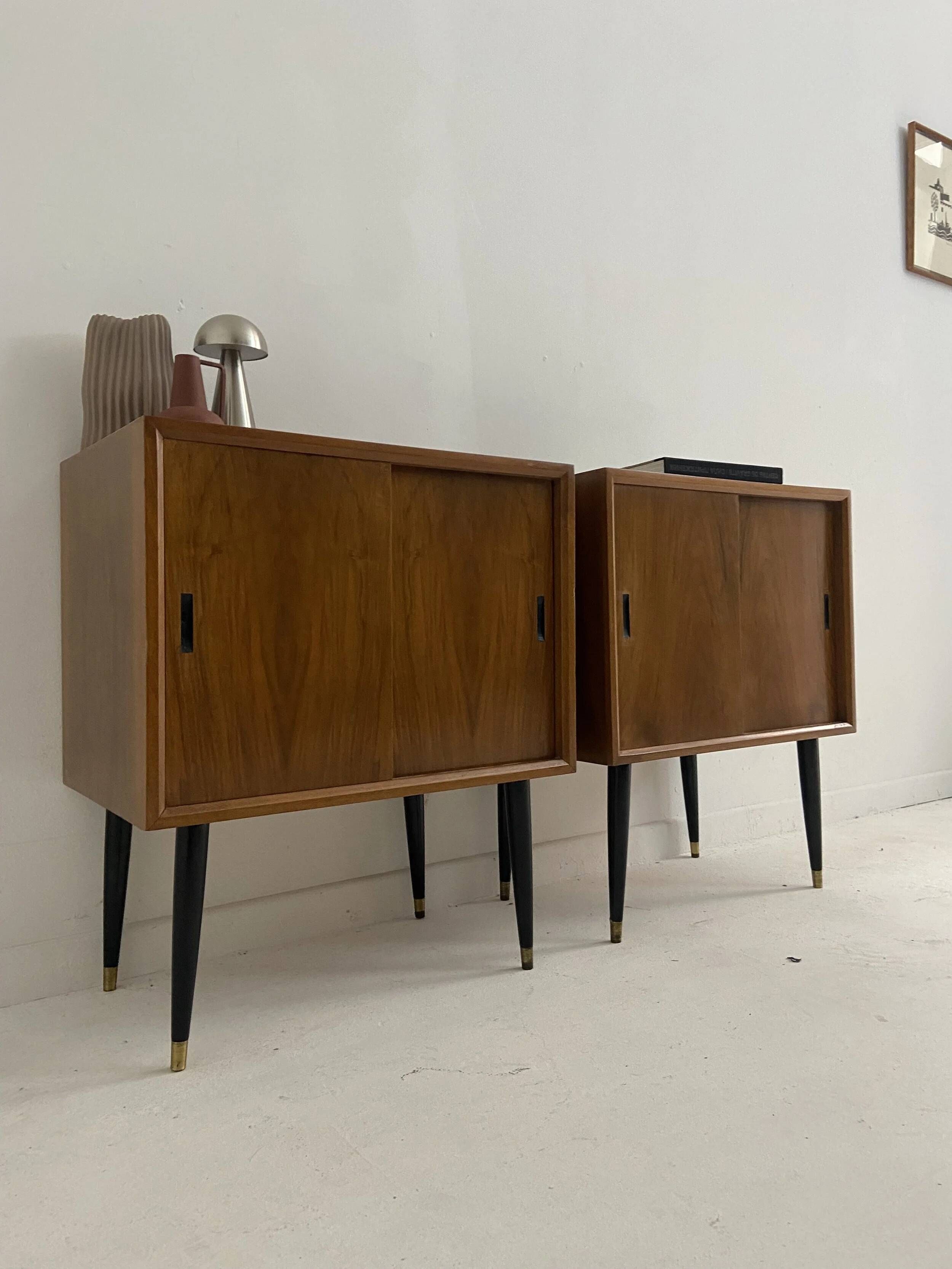 Pair of small vintage sideboards