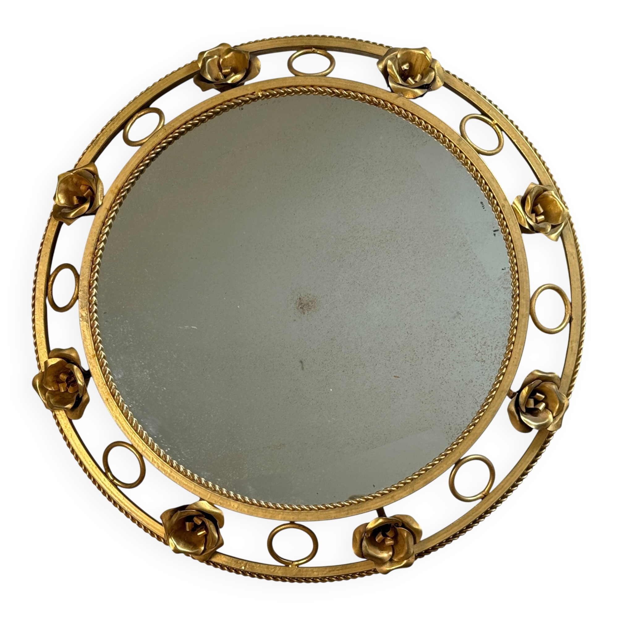 Round sun mirror from the 1960s Italy.