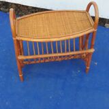 Bamboo and rattan magazine holder