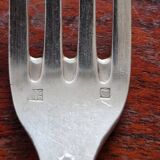 Orbrille - 2 table forks in the crossed ribbons model - in silver-plated metal