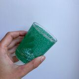 Set of 8 colored water glasses 70s