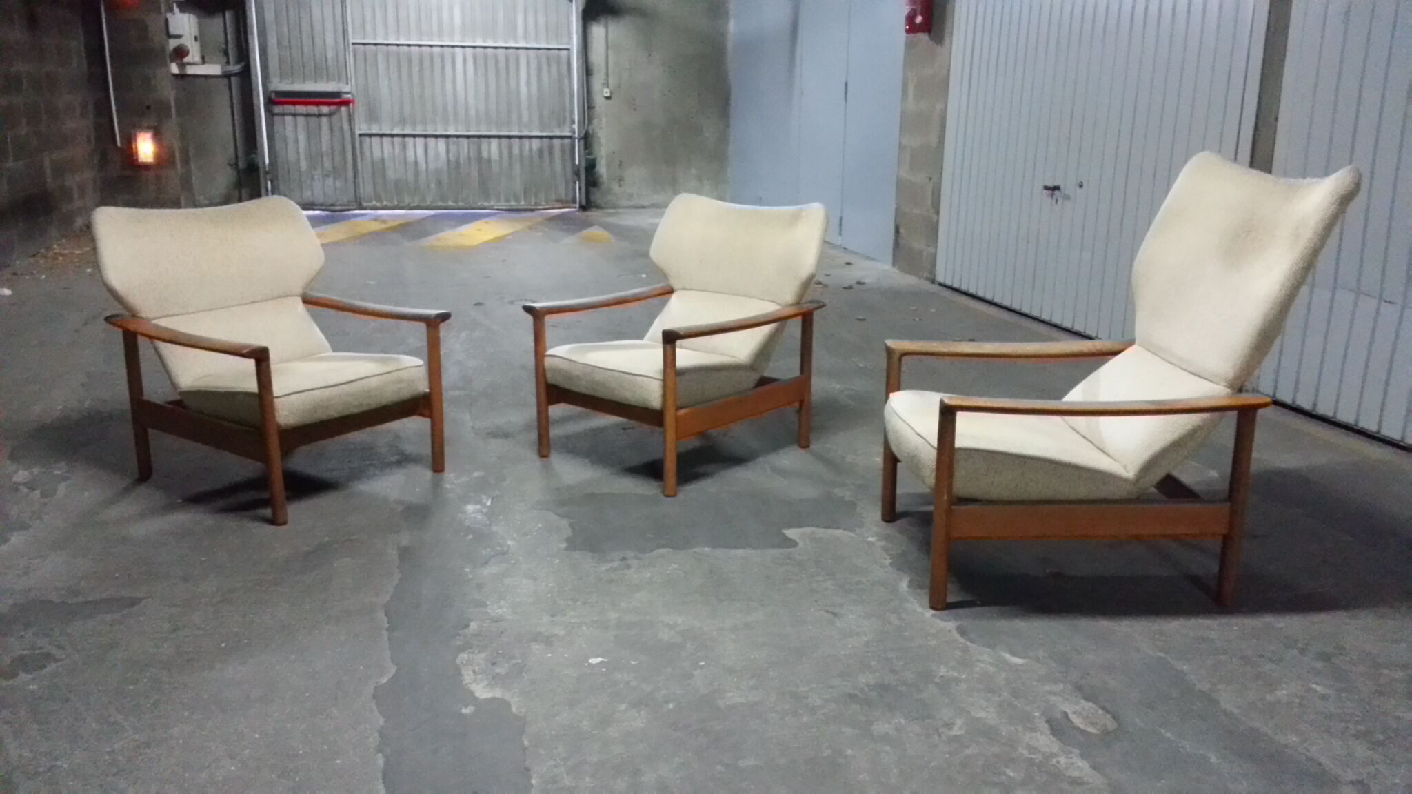 Lot of chairs flesh wing Sven Ivar Dysthe model Rock Royal, Norway
