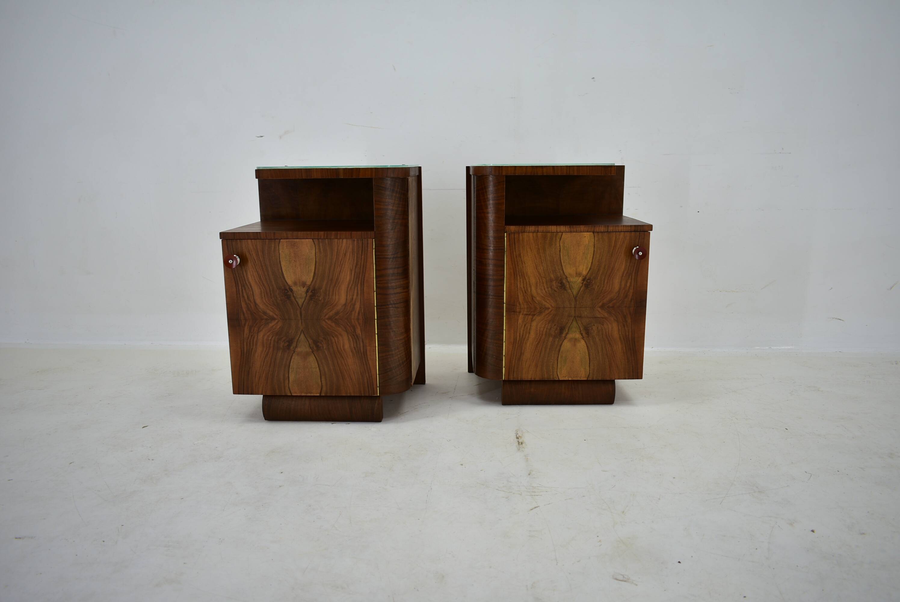 1938s,  Pair of art deco bedside table , Czechoslovakia