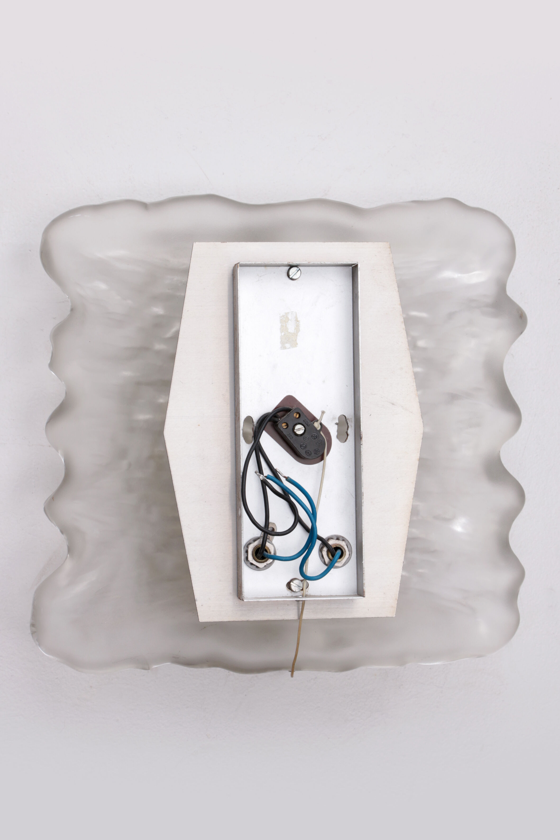 Wall lamp of frosted glass, 1960 Germany