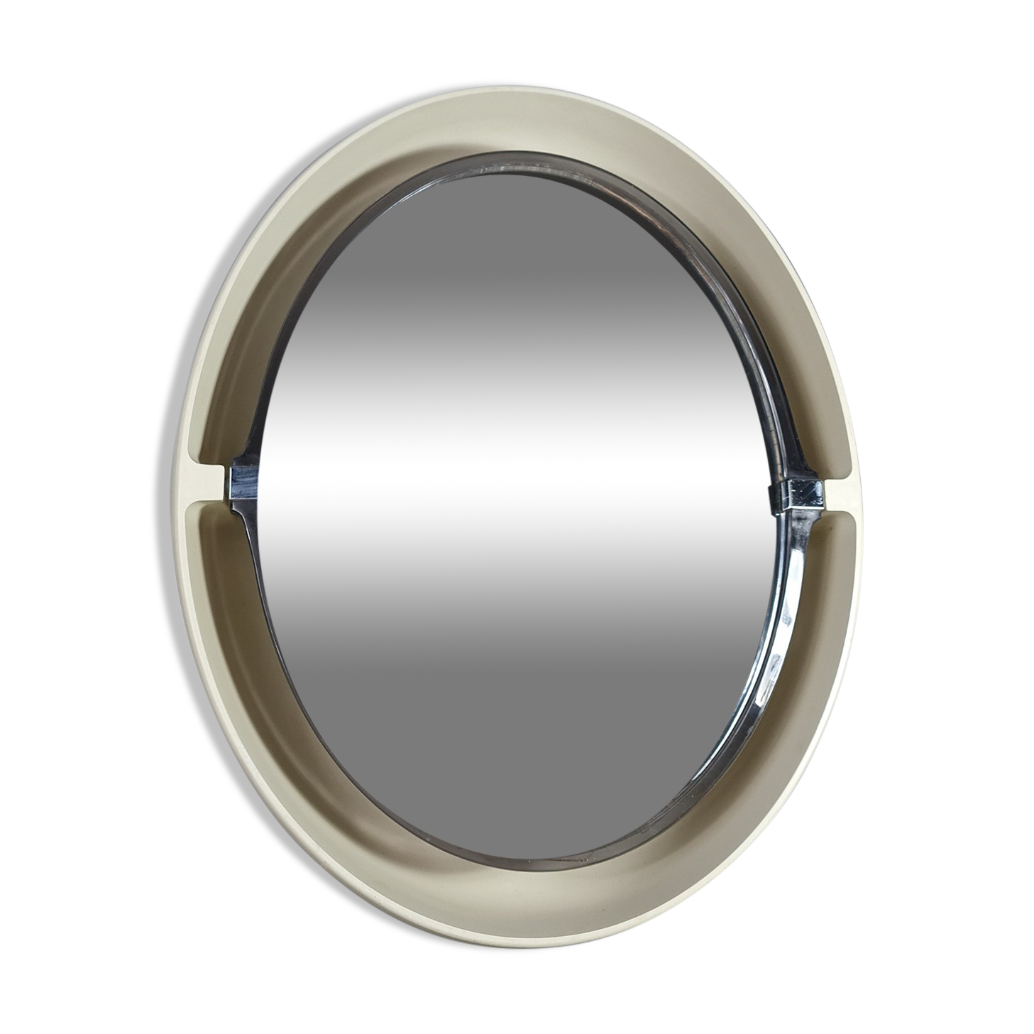 Oval mirror backlit vintage 70, 68x55 cm