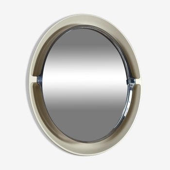 Oval mirror backlit vintage 70, 68x55 cm