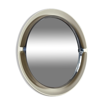 Oval mirror backlit vintage 70, 68x55 cm