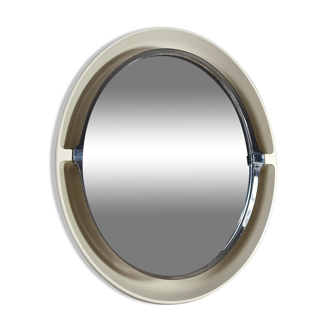 Miroir ovale rétro éclairé vintage 70, 68x55 cm