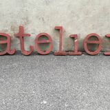 Atelier en lettres vintage en zinc