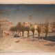 French Riviera beach scene oil on canvas 1950