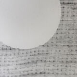 "aube du matin calme" dessin au crayon encadré dans cadre bois gris clair, avec passe-partout blanc