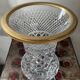 Large vase in chiseled Bohemian crystal 35cm