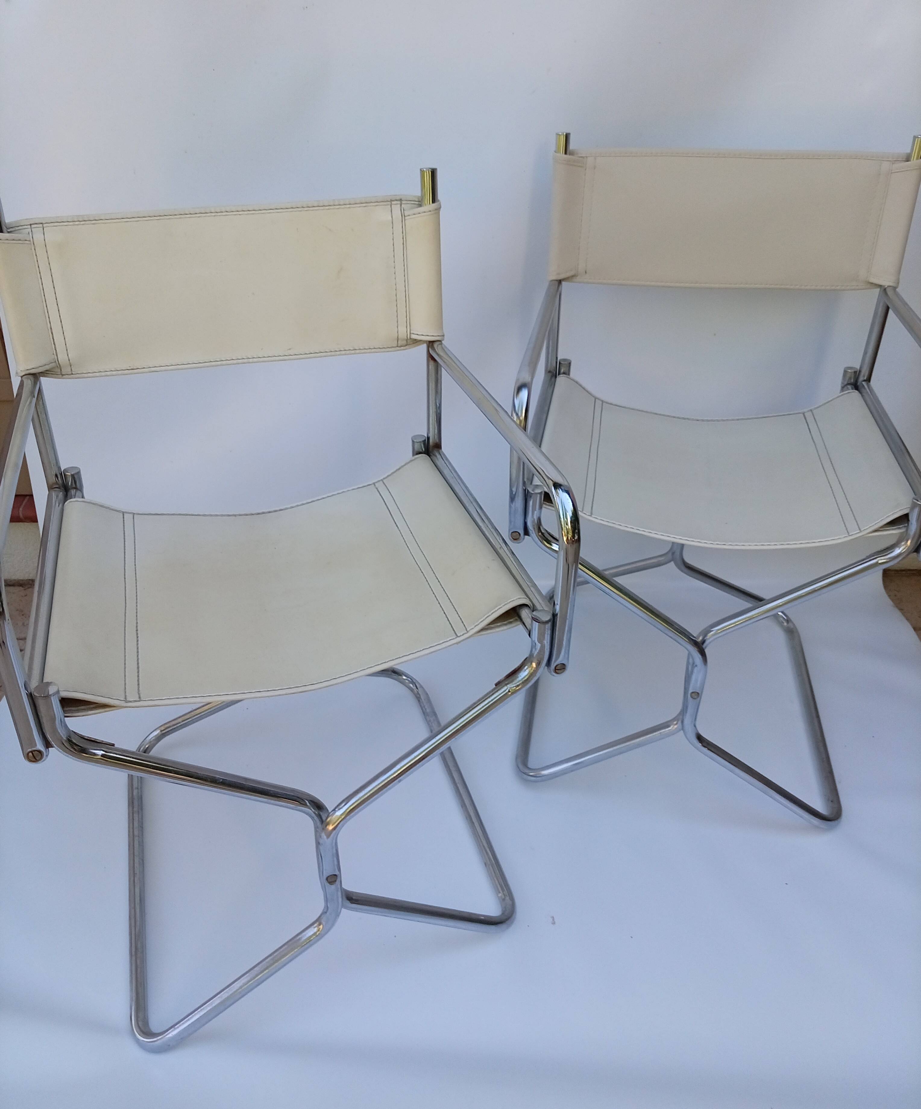 Set of two Vintage Lafuma Folding Director's Chairs