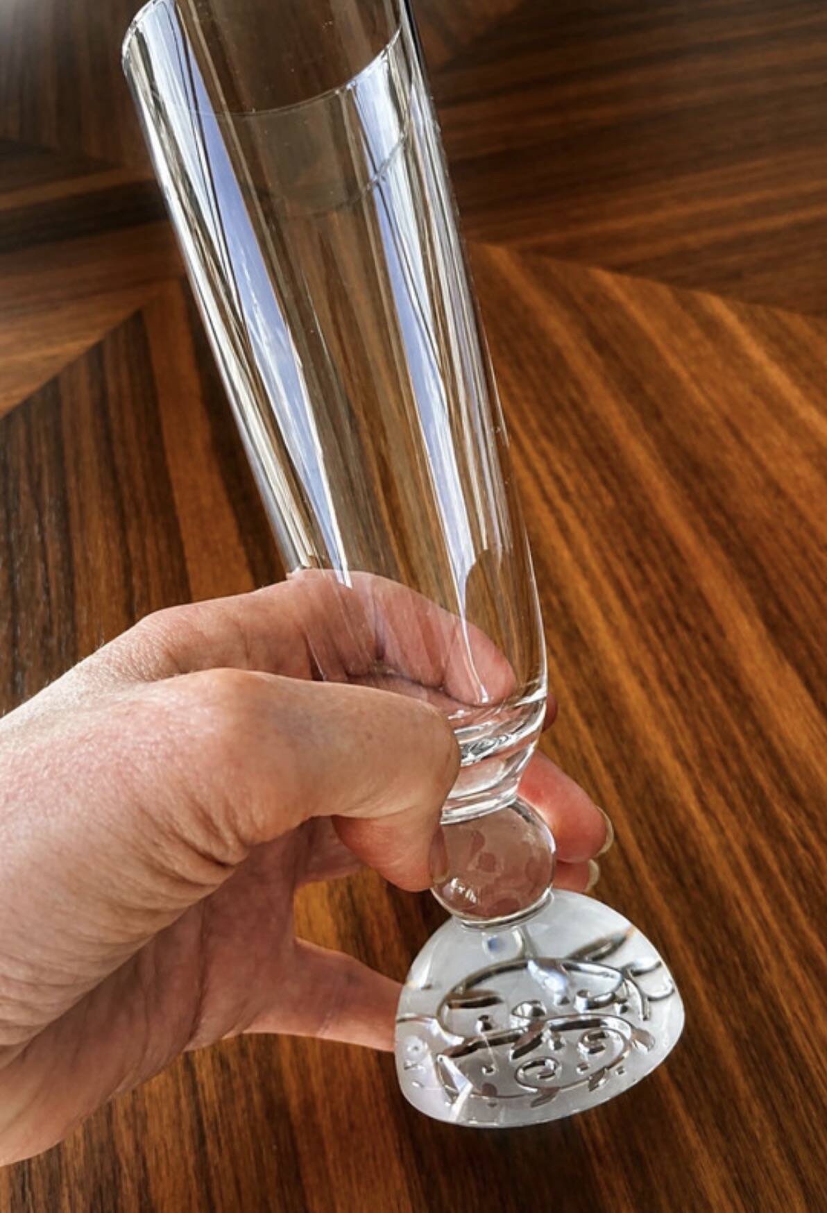 Cristal d'Arques JG Durand Collection Organdi Set of 6 Champagne Flutes