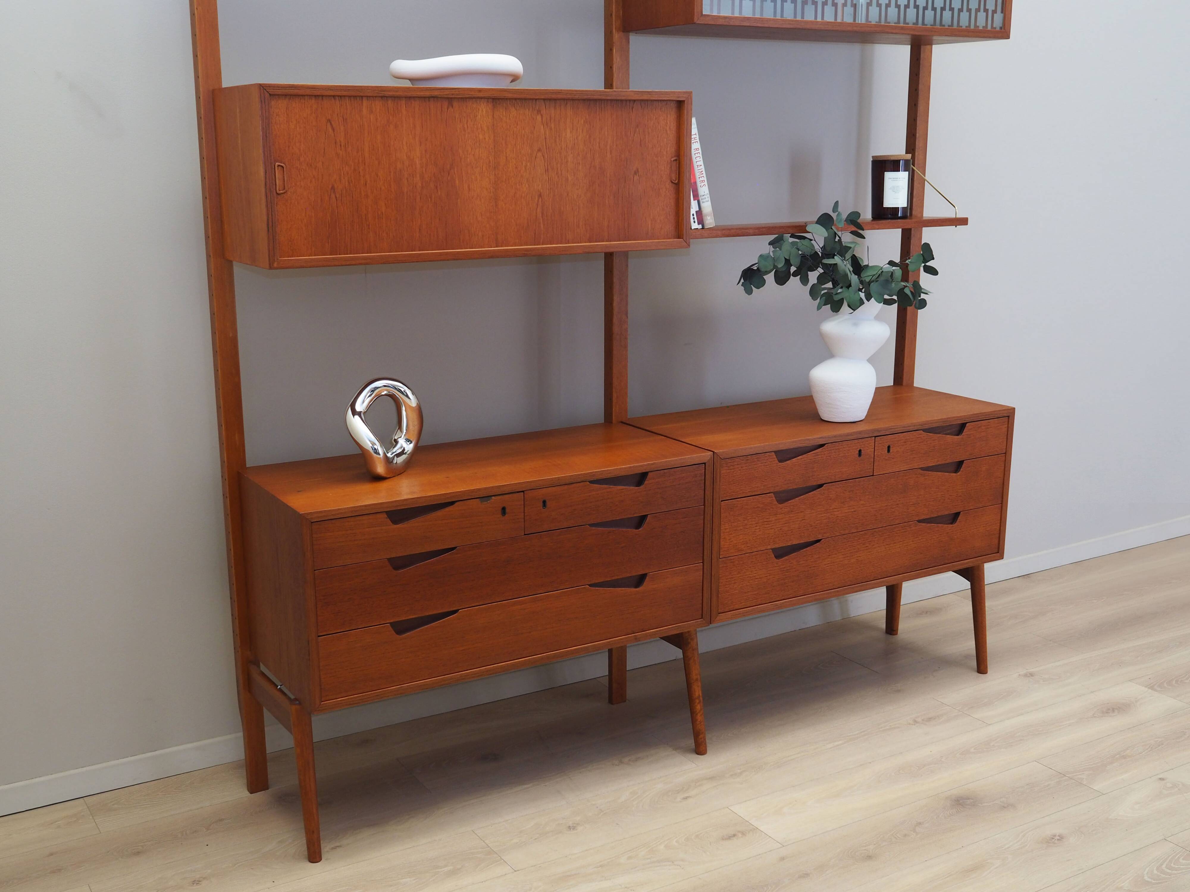 Teak wall unit, Norwegian design, 1960s, designer: Kjell Riise, production: