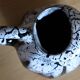 Flame-patterned ceramic pitcher – Vallauris style / Alpho