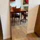 Beveled mirror in festoon 123x51 cm from the 60s