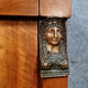 Secretary empire era with caryatid in blond mahogany around 1810