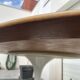 Knoll oval tulip table original 1970 white laminate with wooden underside 120x198.