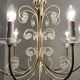 Crystal Glass Chandelier by Vereinigte Werkstätten Collection