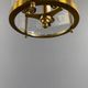 Cylindrical lantern in brass and glass, 20th century