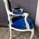 Fauteuil cabriolet patiné