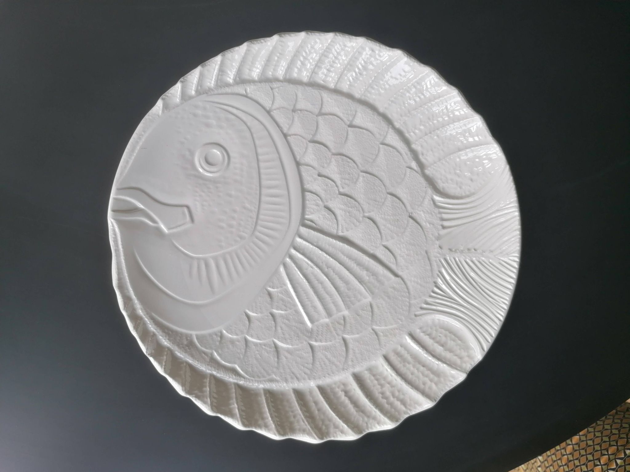 6 assiettes poisson en faïence de Sarreguemines